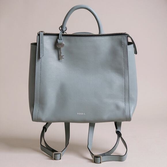 Fossil Handbags - Fossil Parker Convertible Small Backpack In Light Blue